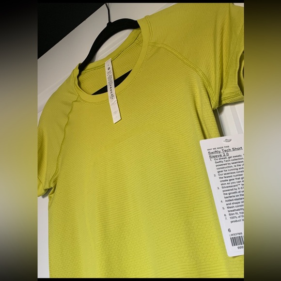 Lululemon Swiftly Tech Short Sleeve 2.0 - Yellow Serpentine - Size 6 - Picture 1 of 3